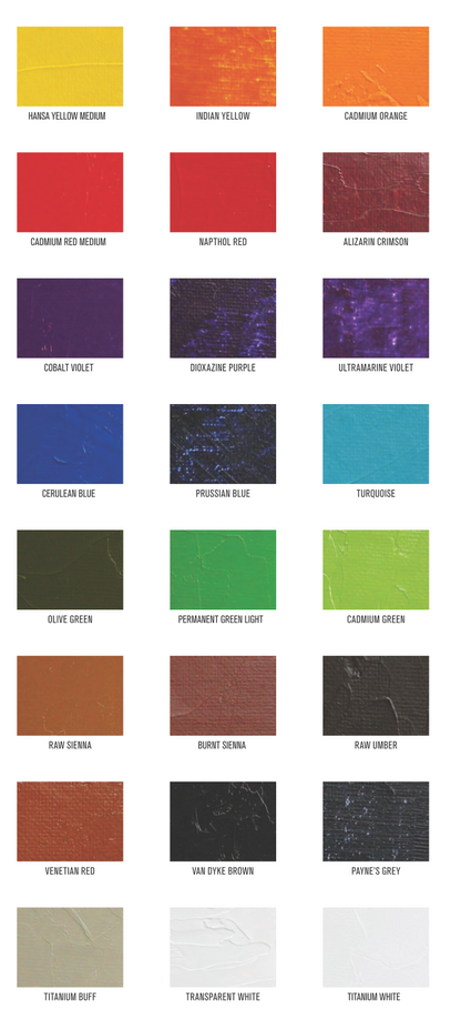 Gamblin 1980 Color Chart - Odd Nodd Art Supply