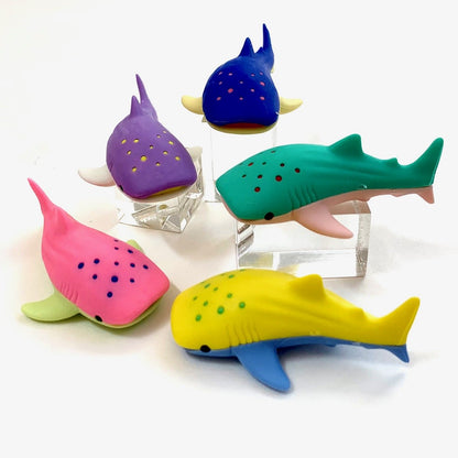 Iwako Whale Shark Colorz Puzzle Eraser Set