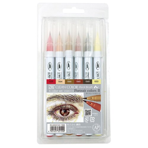 Clean Color Real Brush Marker Sets Kuretake Zig Portrait Set 2 - Odd Nodd Art Supply