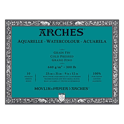 9x12 Arches 300 lb. Watercolor Blocks - Odd Nodd Art Supply