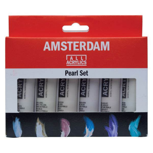 Amsterdam Standard Series Acrylic Paint Sets Pearl 6 Color Set - Odd Nodd Art Supply