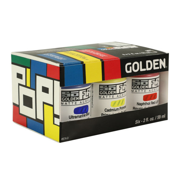 Golden SoFlat Matte Acrylic Sets Pop 6 - Odd Nodd Art Supply