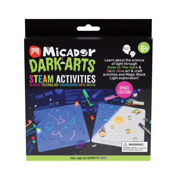 Micador Dark Arts Glow STEAM Activity Packs Space Kit - Odd Nodd Art Supply