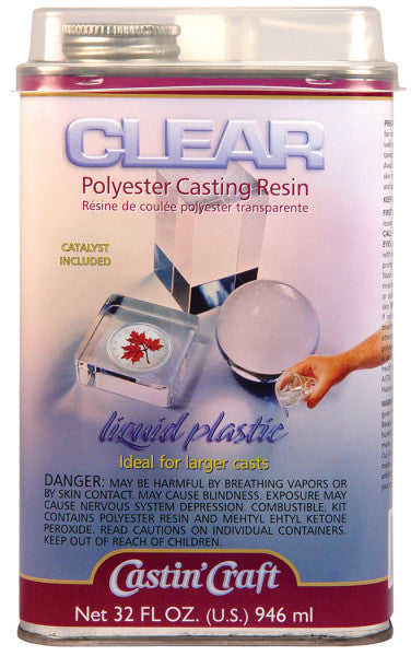 Craft Clear Polyester Casting Resin with Catalyst 32oz - Odd Nodd Art Supply