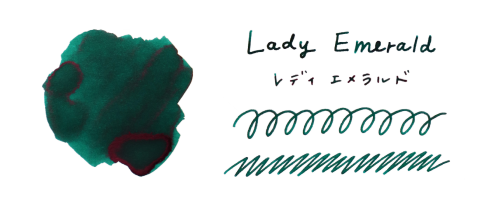 Teranishi Guitar Fountain Pen Ink Lady Emerald - Odd Nodd Art Supply