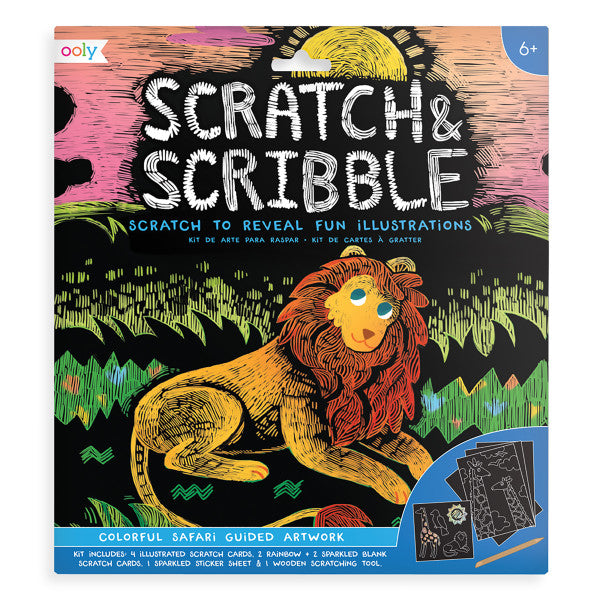 Safari Scratch & Scribble Art Kits - Odd Nodd Art Supply