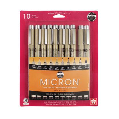 Pigma Micron Pen Sets 10 - Odd Nodd Art Supply