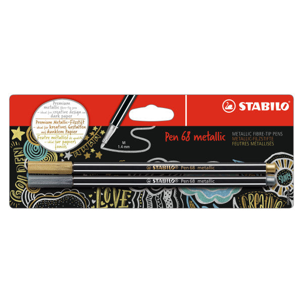 Pen 68 Metallic Marker Sets Gold Silver  - Odd Nodd Art Supply