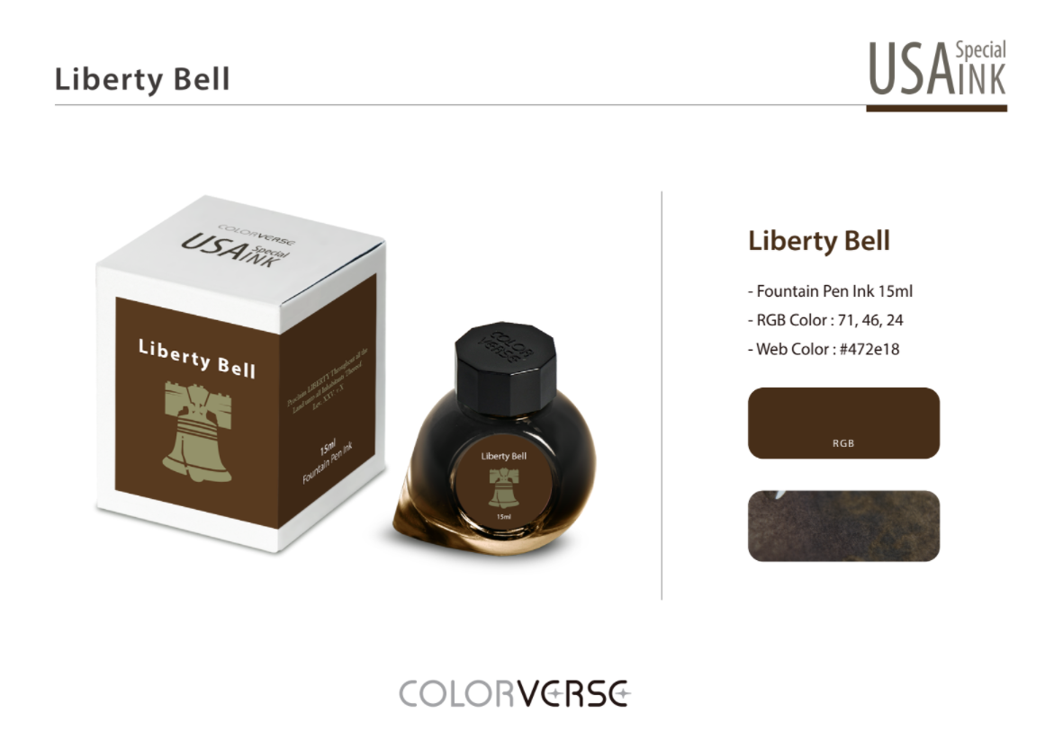 Colorverse USA Special Fountain Pen Ink - Odd Nodd Art Supply Liberty Bell