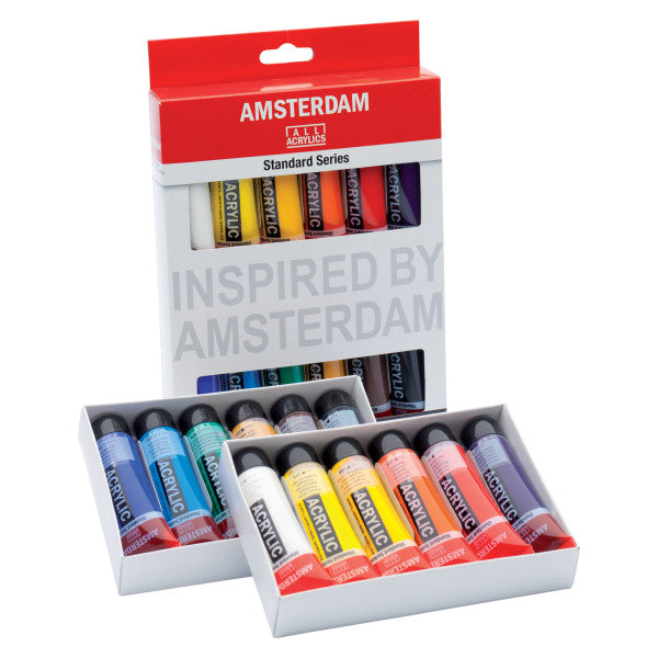 Amsterdam Standard Series Acrylic Paint Sets 12 Color Set - Odd Nodd Art Supply