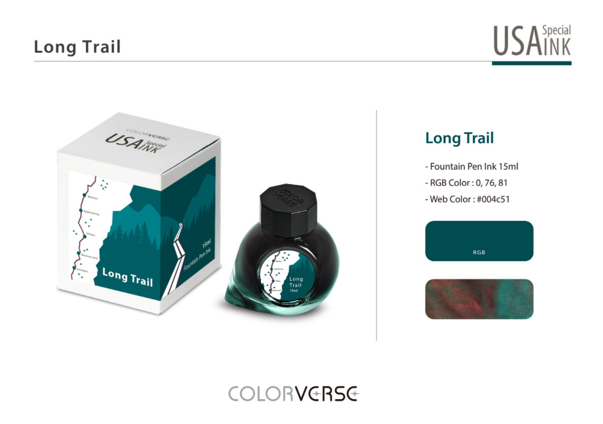 Colorverse USA Special Fountain Pen Ink - Odd Nodd Art Supply Long Trail