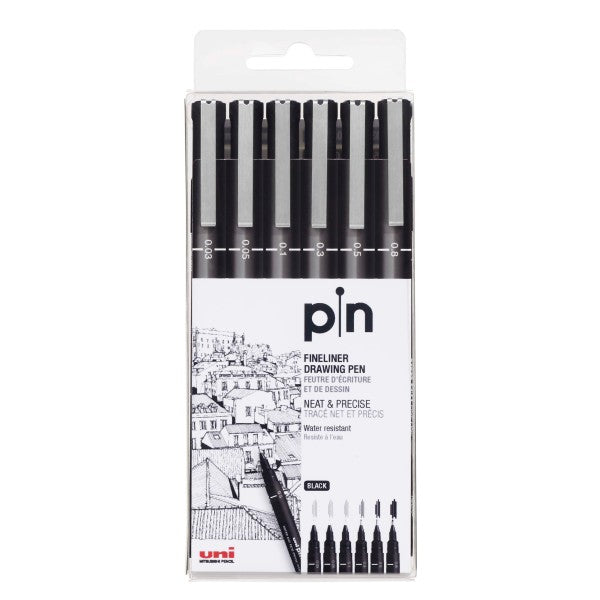 Black uni Pin Fineliner Sets - Odd Nodd Art Supply