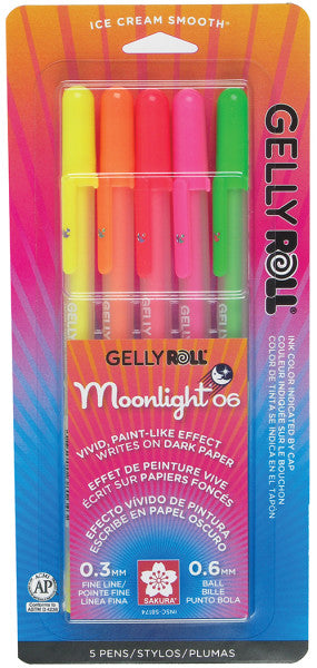 Sakura Gelly Roll Moonlight Pen Set, Gray Tones, Set of 5