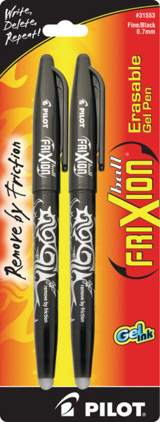 Frixion Ball Erasable Gel Ink Pen Sets 2 Black - Odd Nodd Art Supply
