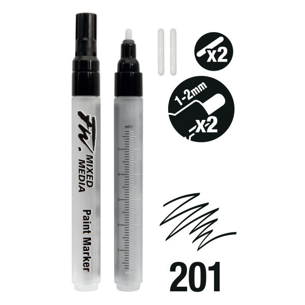 201 FW Empty Mixed Media Paint Markers & Nib Sets - Odd Nodd Art Supply