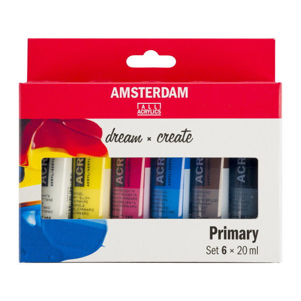Amsterdam Standard Series Acrylic Paint Sets 6 Primary Color Set - Odd Nodd Art Supply