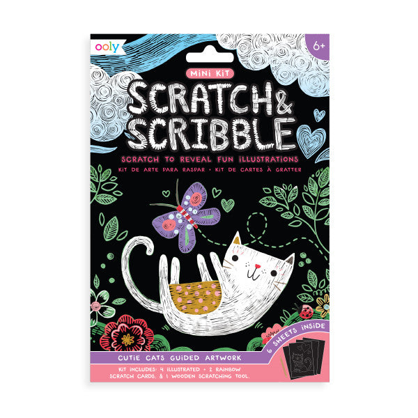 Mini Scratch & Scribble Sets Cats - Odd Nodd Art Supply