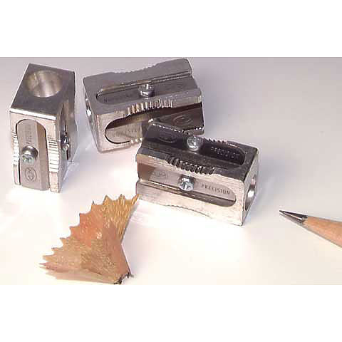 Magnesium-Alloy Metal Rectangular Sharpener with Spare Blades,