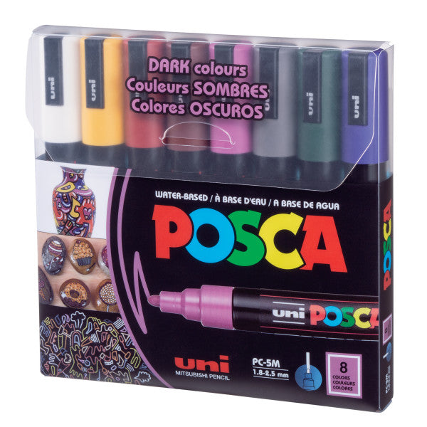 Dark Colors POSCA Acrylic Paint Marker Sets - Odd Nodd Art Supply