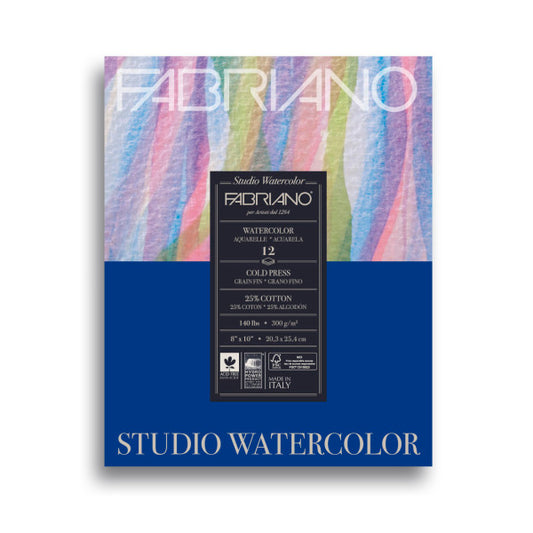 8x10 Fabriano Watercolor Pad Cold Press - Odd Nodd Art Supply