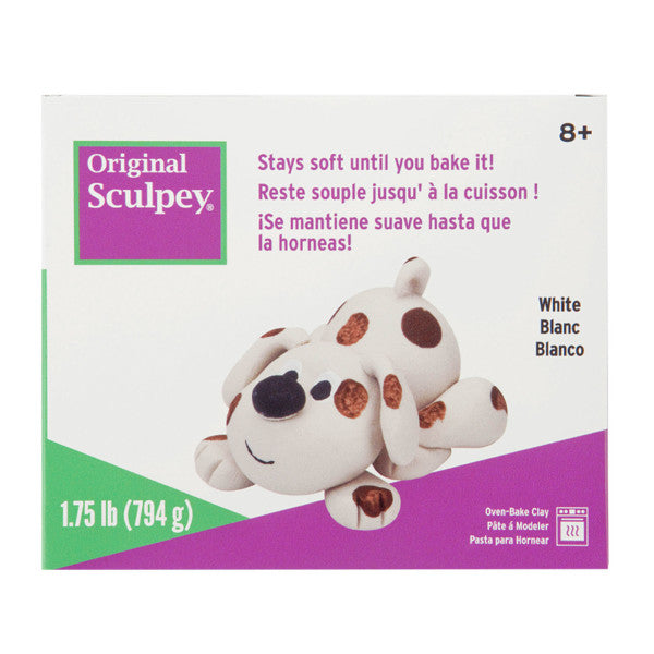 1.75lb White Original Sculpey Oven-Bake Clay - Odd Nodd Art Supply