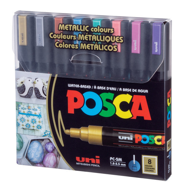 Metallic Colours POSCA Acrylic Paint Marker Sets - Odd Nodd Art Supply