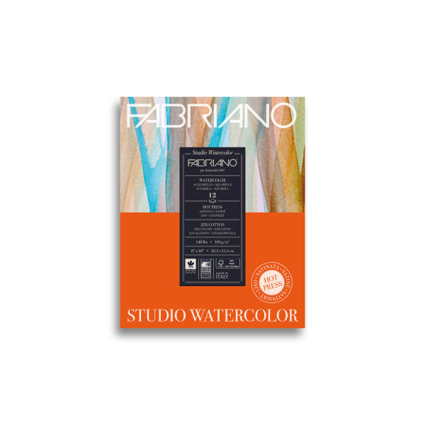 8x10 Hot Press Fabriano Watercolor Pad  - Odd Nodd Art Supply