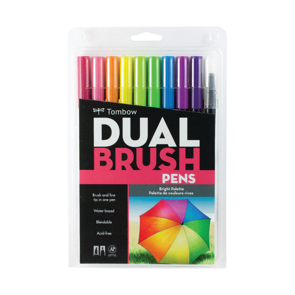Tombow Dual Brush Pen Sets Brights - Odd Nodd Art Supply