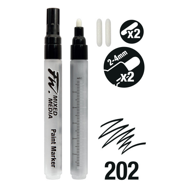 202 FW Empty Mixed Media Paint Markers & Nib Sets - Odd Nodd Art Supply