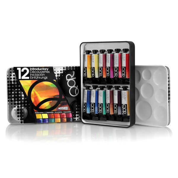 12 Intro QoR Watercolor Introductory Sets - Odd Nodd Art Supply