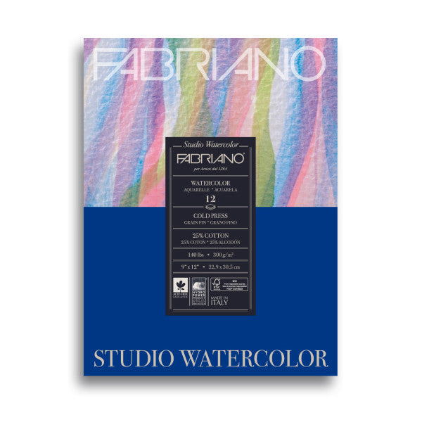 9x12 Fabriano Watercolor Pad Cold Press - Odd Nodd Art Supply