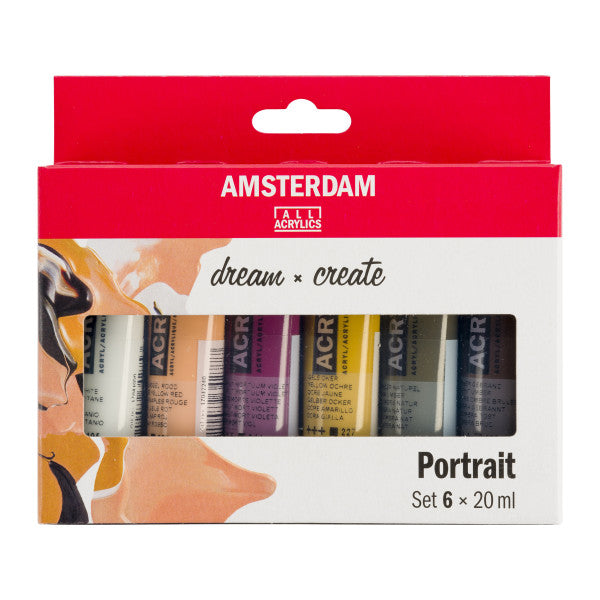 Amsterdam Standard Series Portrait 20ml Acrylic Paint Set 6 Colors