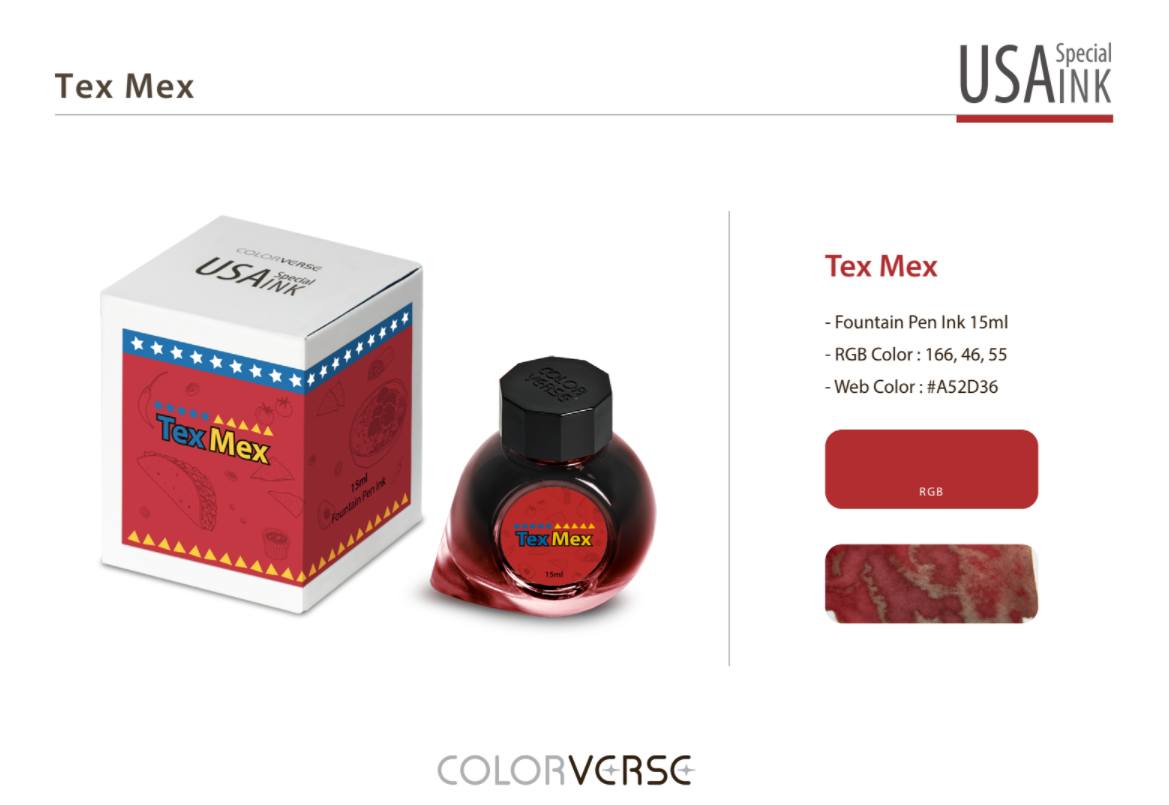 Colorverse USA Special Fountain Pen Ink - Odd Nodd Art Supply  Tex Mex