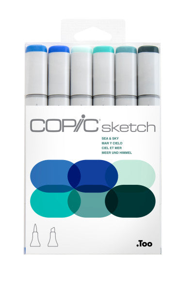 Sea COPIC Sketch Marker Sets - Odd Nodd Art Supply