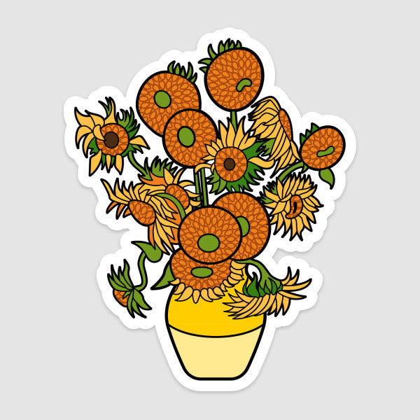 Vincent van Gogh - Sunflowers Vinyl Art Stickers - Odd Nodd Art Supply