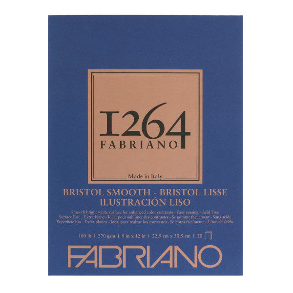 9x12 Smooth Fabriano 1264 Bristol Pads - Odd Nodd Art Supply