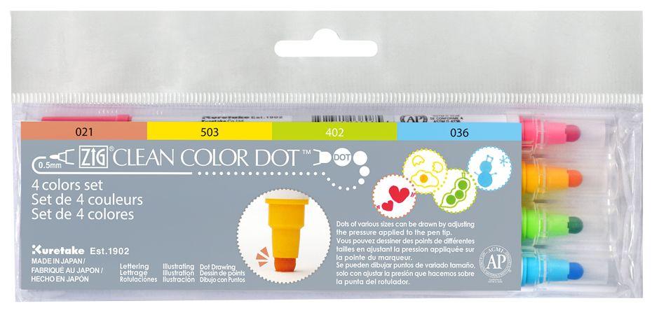Clean Color Dot Marker Sets Set of 4 - Odd Nodd Art Supply