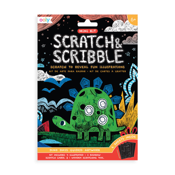 Mini Scratch & Scribble Dino  Sets - Odd Nodd Art Supply
