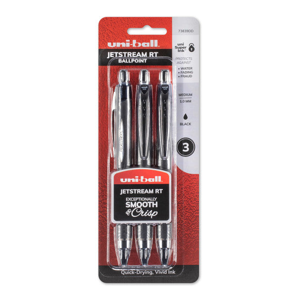 Jetstream RT Ballpoint pens black 3 pack - Odd Nodd Art Supply